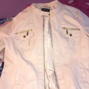 Baby Pink Leather Jacket